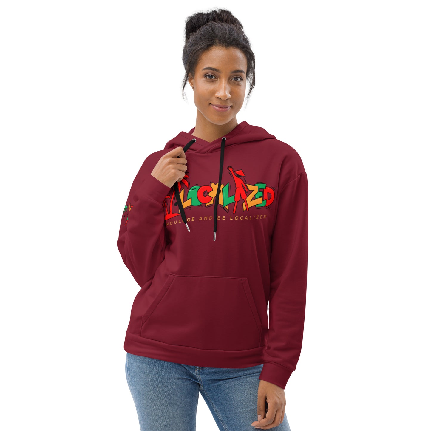 V.Localized Burgandy (Ice/Gold/Green) Unisex Hoodie