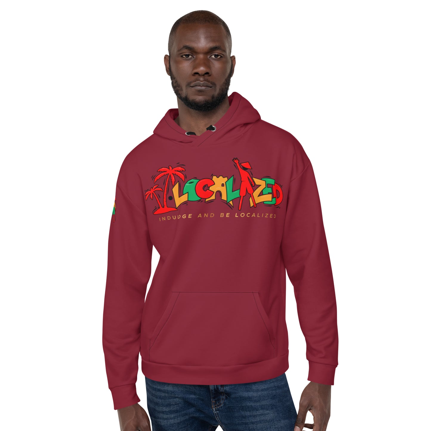 V.Localized Burgandy (Ice/Gold/Green) Unisex Hoodie