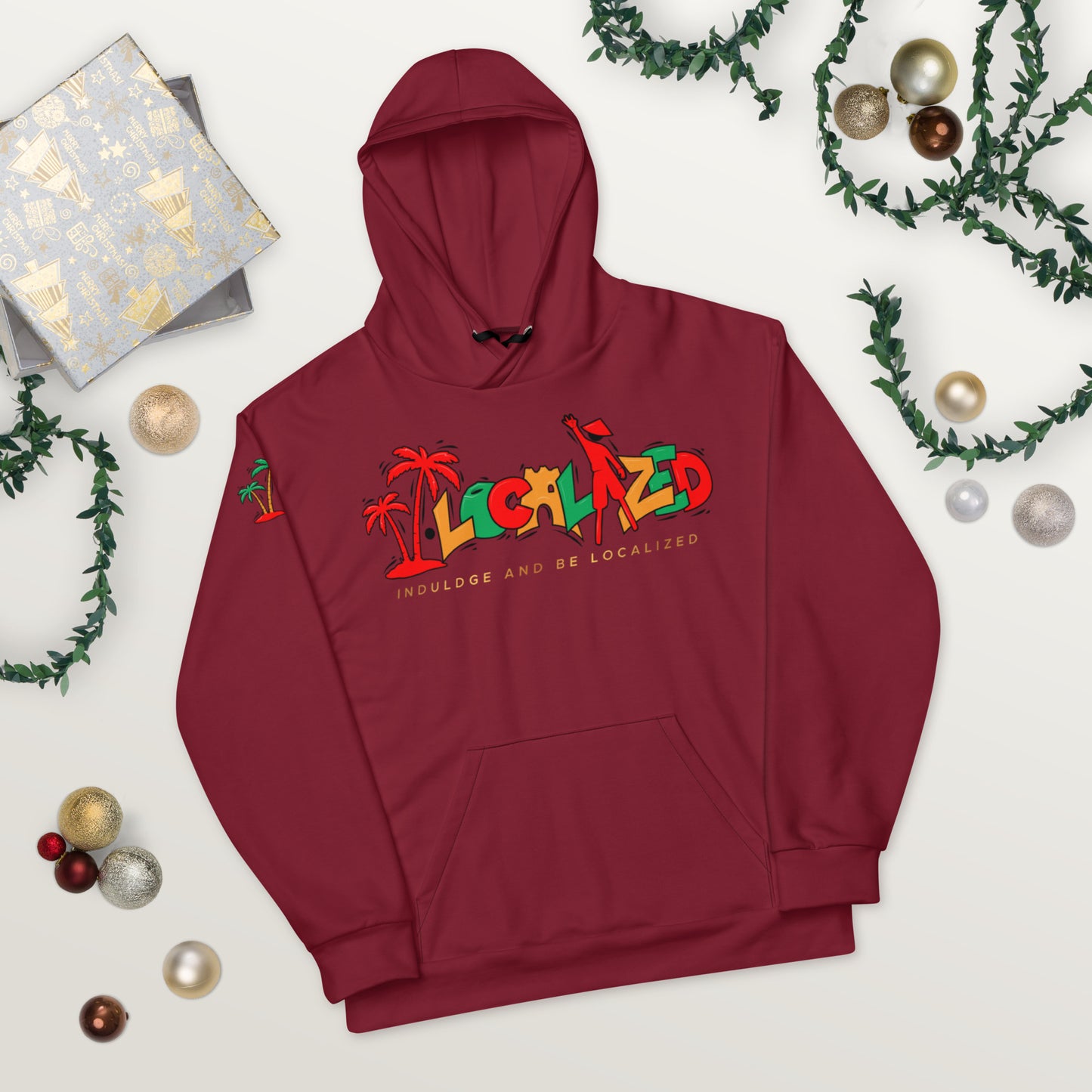 V.Localized Burgandy (Ice/Gold/Green) Unisex Hoodie