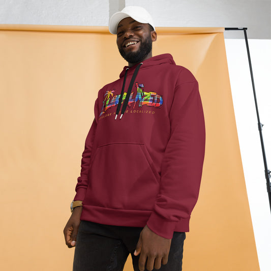 V.Localized Burgundy (Madras)  Unisex Hoodie