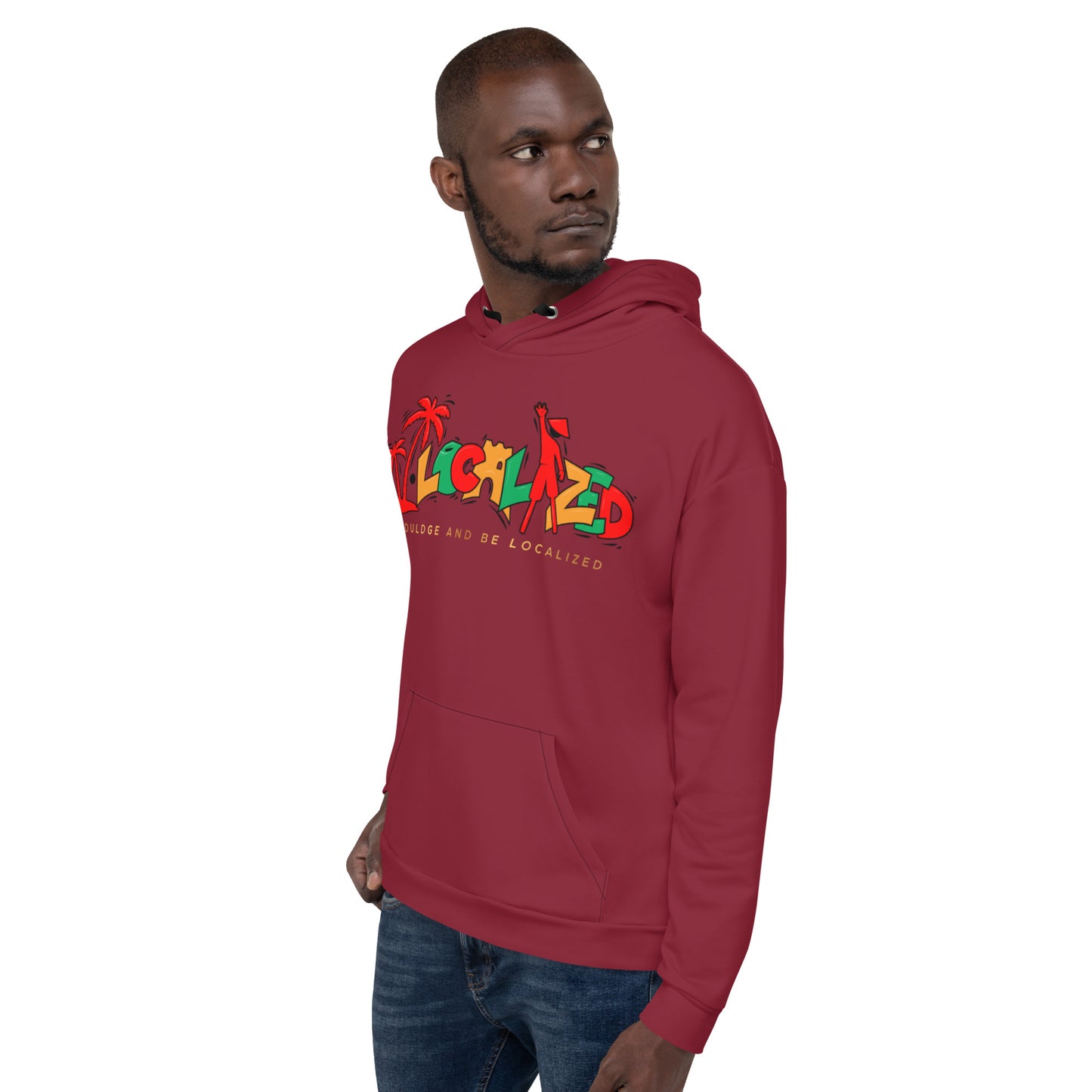 V.Localized Burgandy (Ice/Gold/Green) Unisex Hoodie