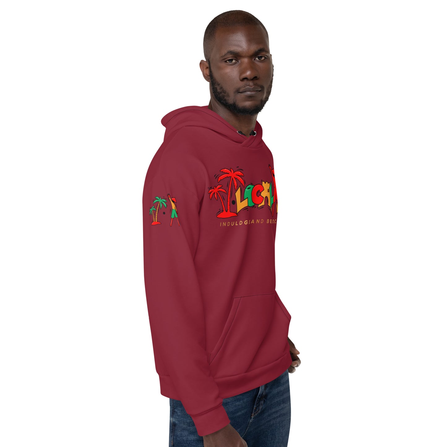 V.Localized Burgandy (Ice/Gold/Green) Unisex Hoodie