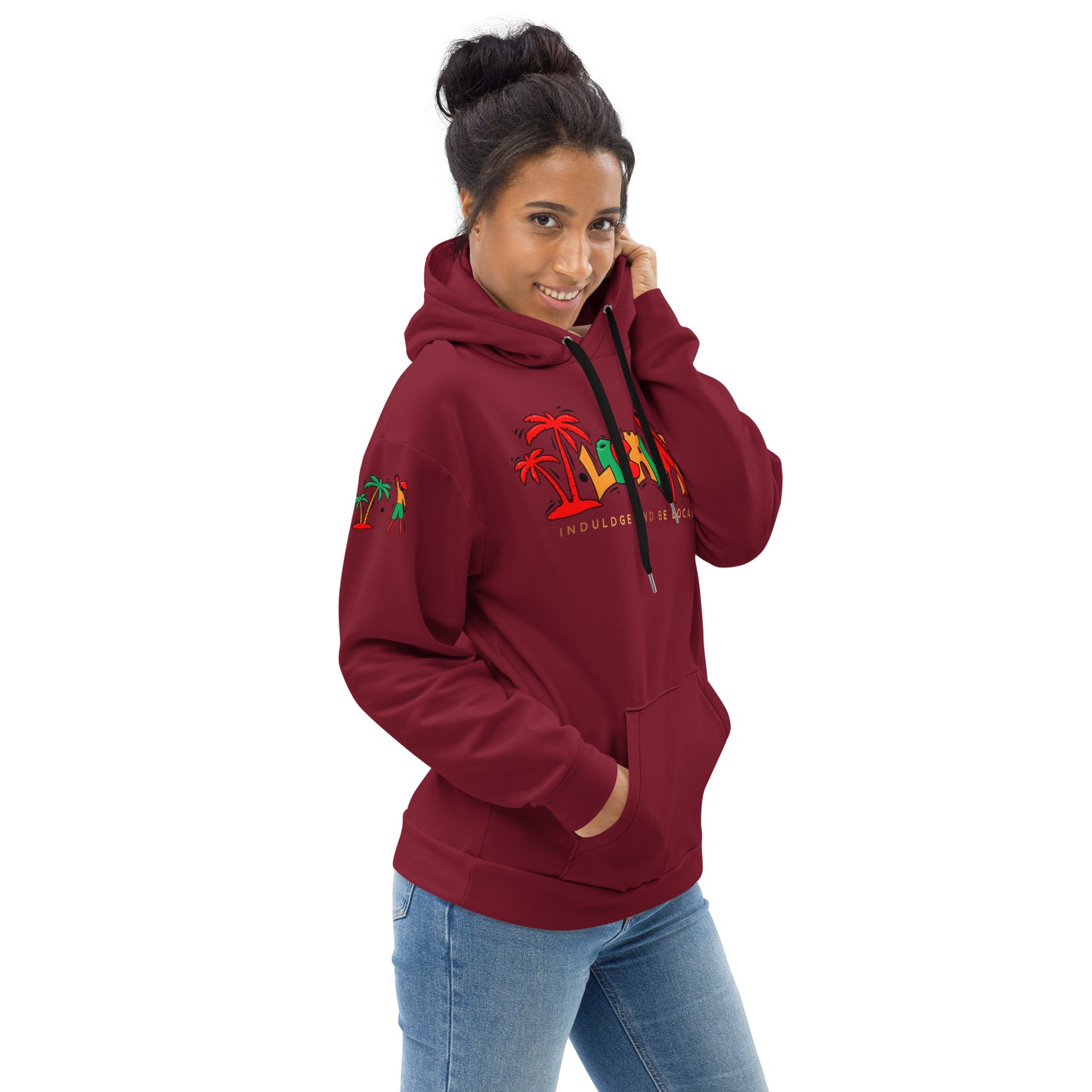 V.Localized Burgandy (Ice/Gold/Green) Unisex Hoodie