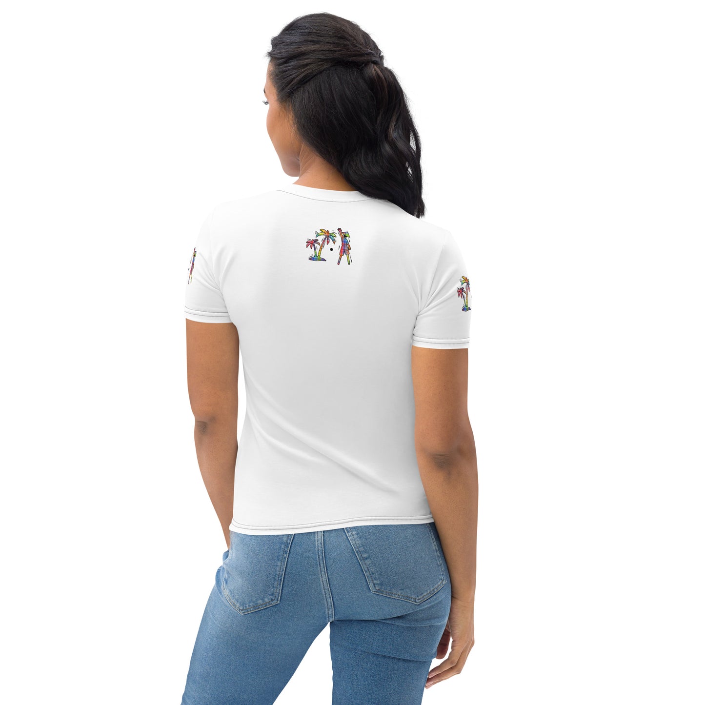 White V.Localized (Madras) Dry-Fit t-shirt