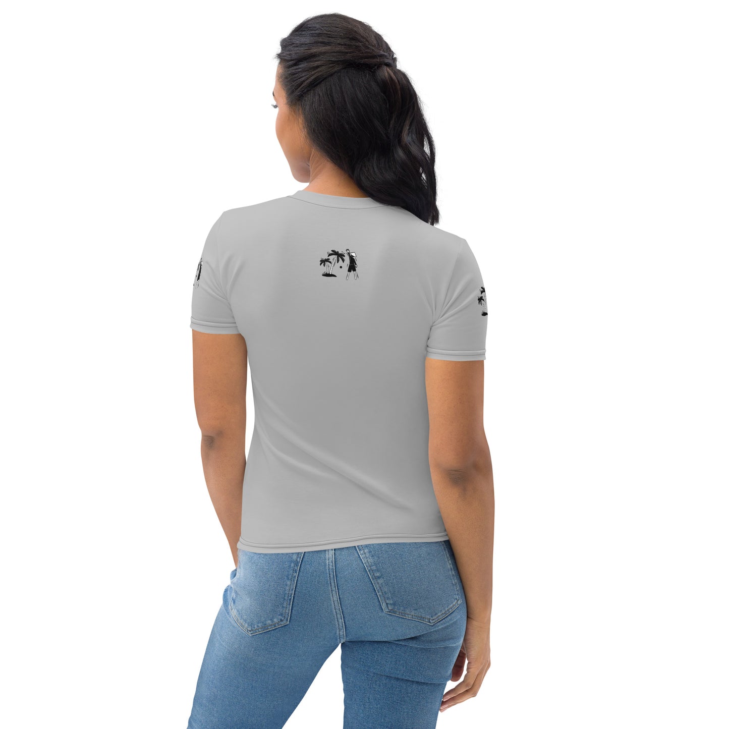 Gray V.Localized (Black/White) Women’s Dry-Fit T-Shirt