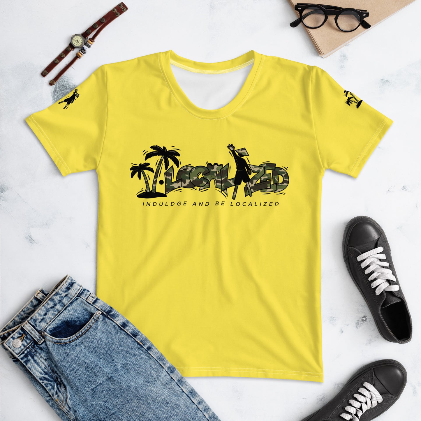 Yellow V.Localized (Camo) Women’s Dry-Fit T-Shirt