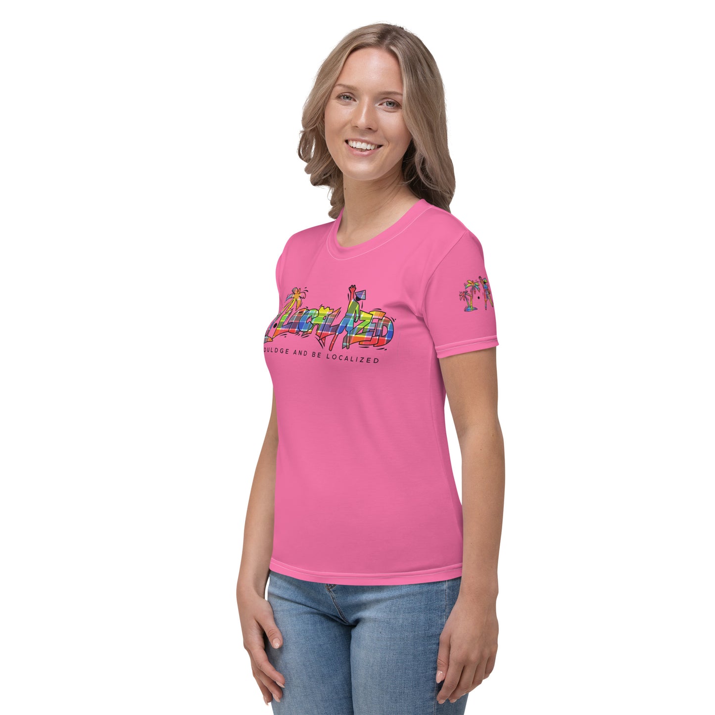 Pink V.Localized (Madras) Women’s Dry-Fit T-Shirt