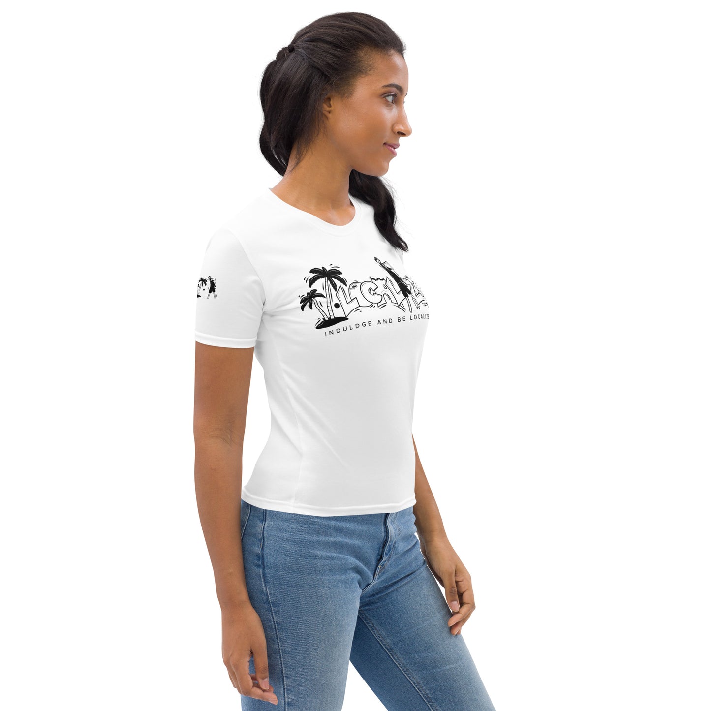 White V.Localized (Black/White) Women’s Dry-Fit T-Shirt