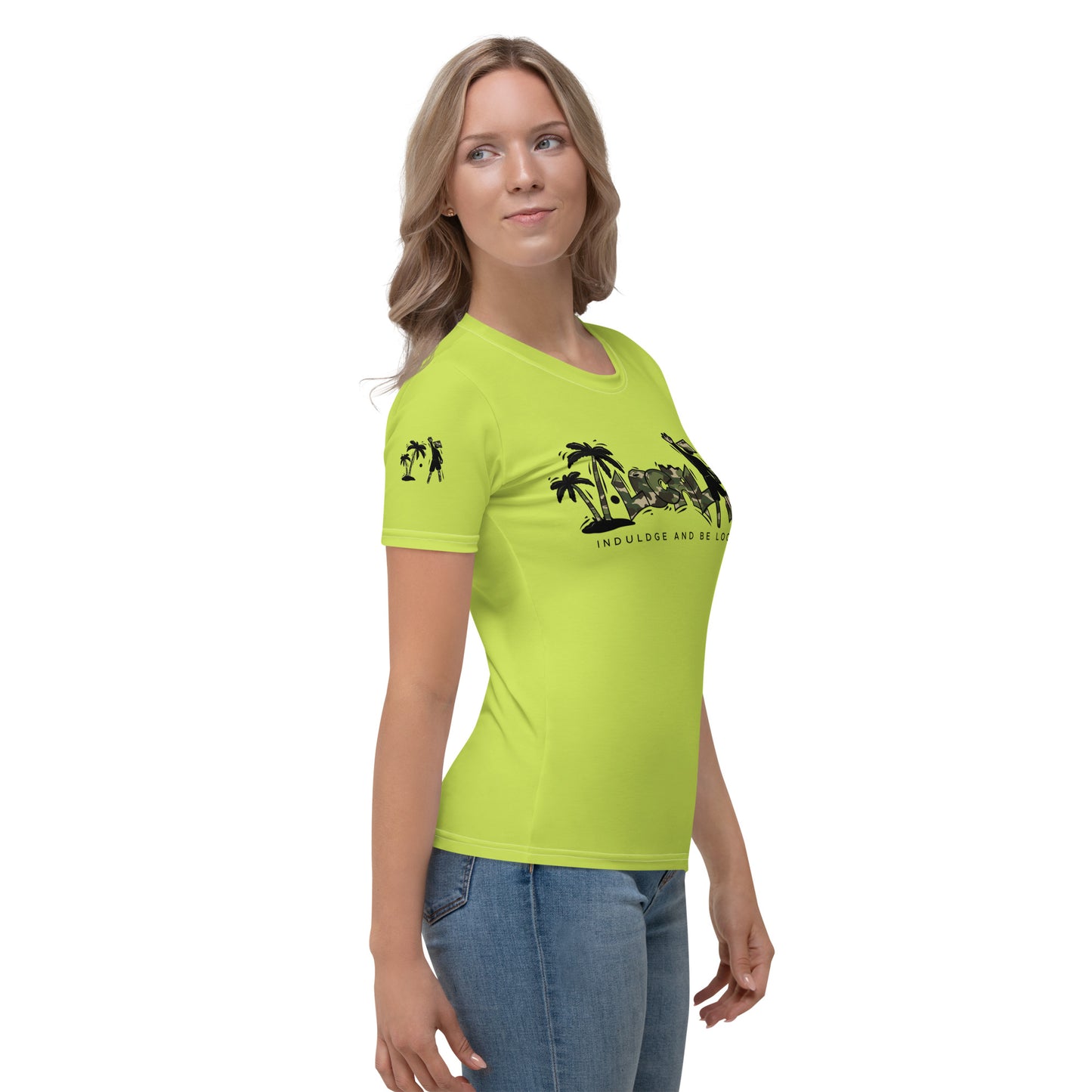 Fluorescent Green V.Localized (Camo) Women’s Dry-Fit T-Shirt