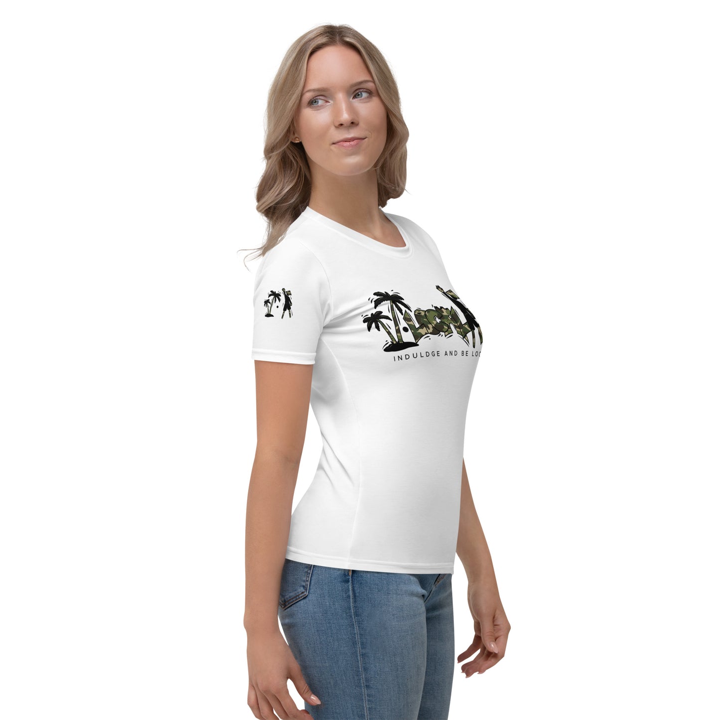 White V.Localized (Camo) Women’s Dry-Fit T-Shirt