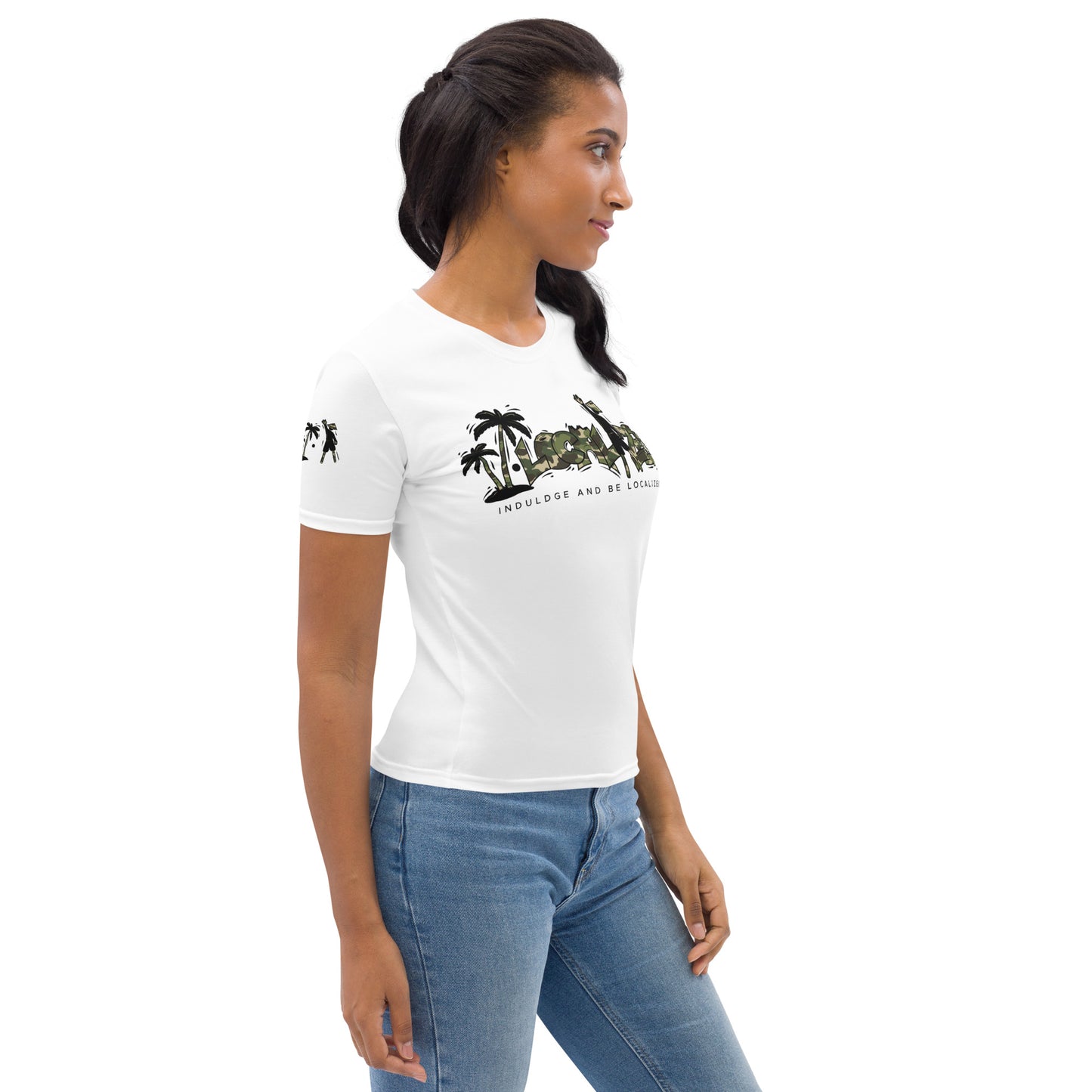 White V.Localized (Camo) Women’s Dry-Fit T-Shirt