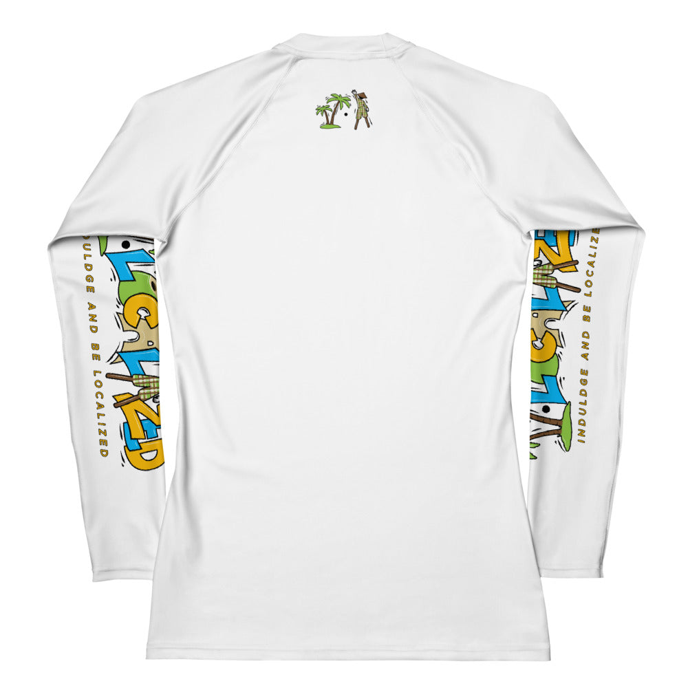 White V.Localized (Regular) Women's Rash Guard