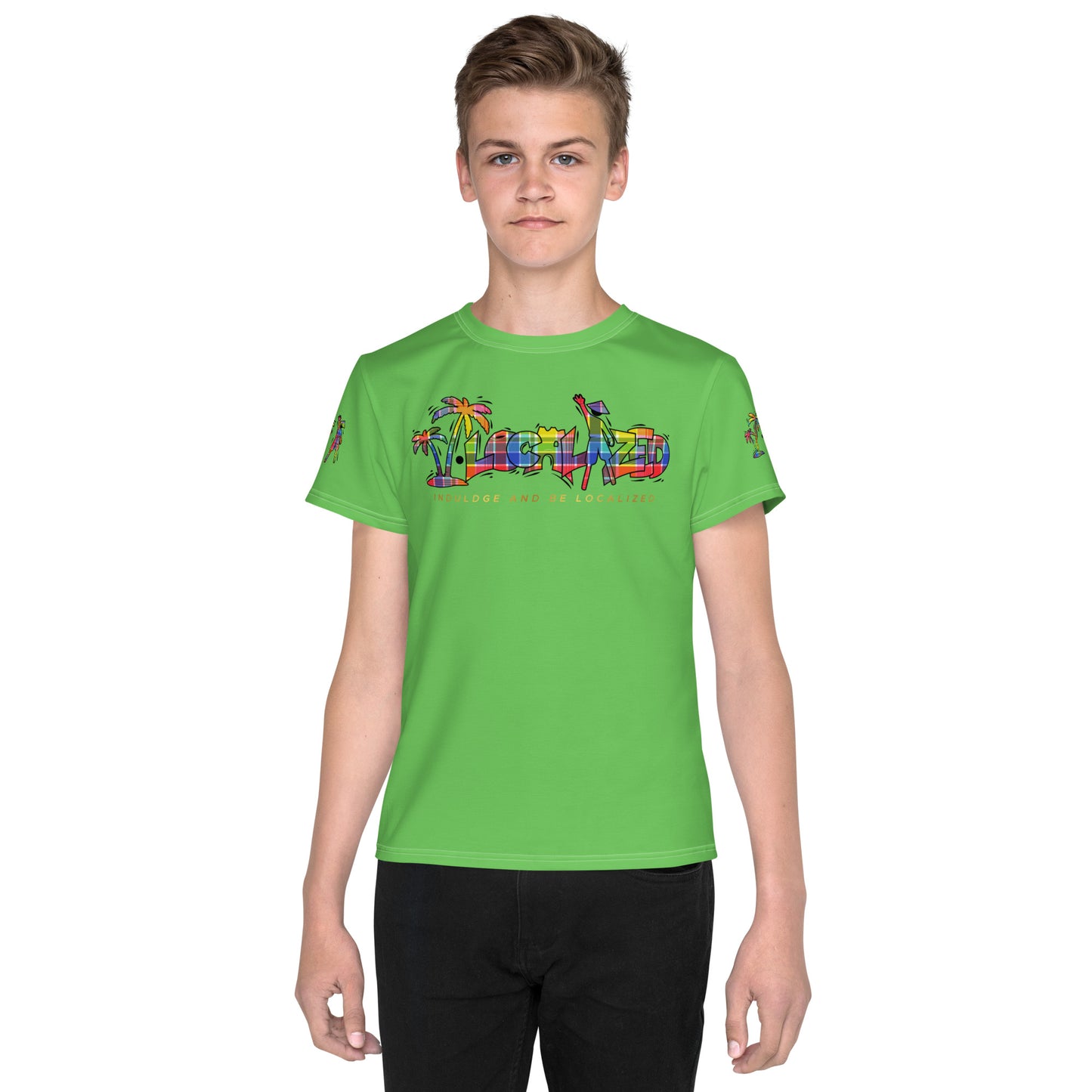 Green V.Localized (Madras) Youth Dry-Fit T-Shirt