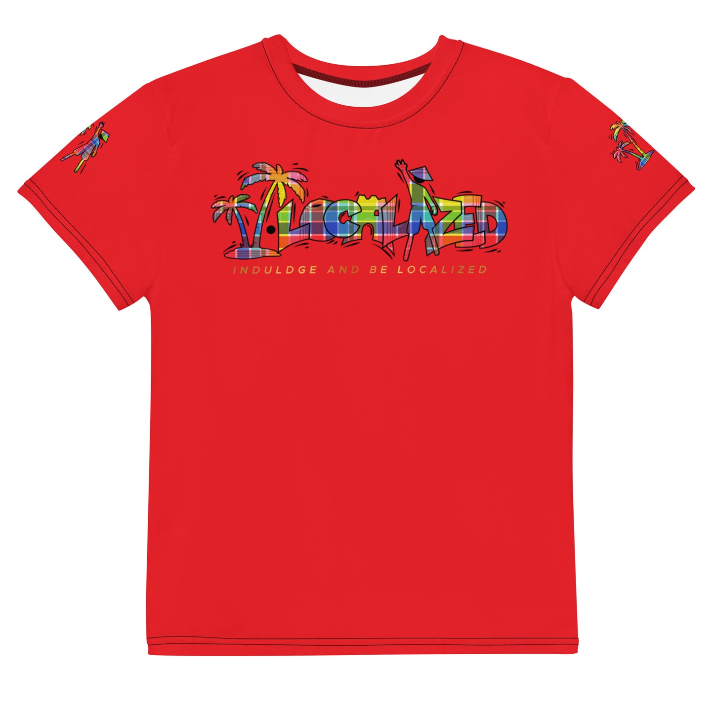 Red V.Localized (Madras) Youth Dry-Fit T-Shirt