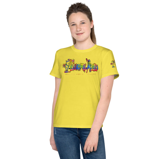 Yellow V.Localized  (Madras) Youth Dry-Fit T-Shirt