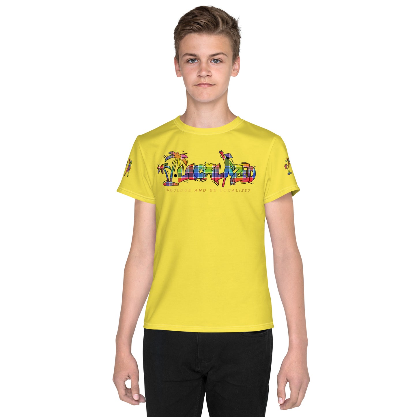 Yellow V.Localized  (Madras) Youth Dry-Fit T-Shirt