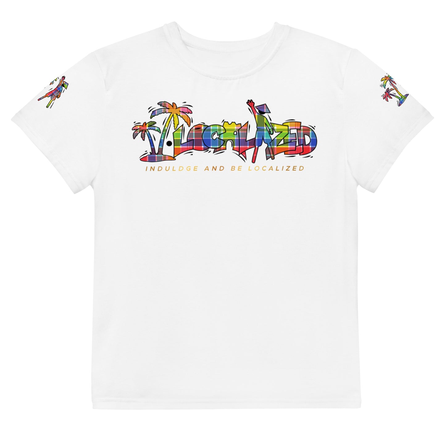 White V.Localized (Madras) Youth Dry-Fit T-Shirt