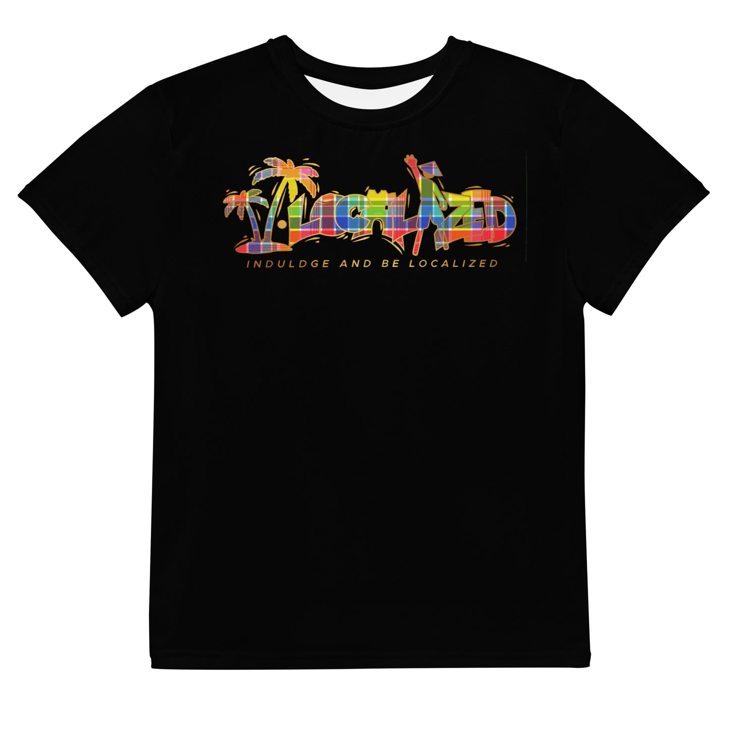 Black V.Localized (Madras) Youth Dry-Fit T-Shirt