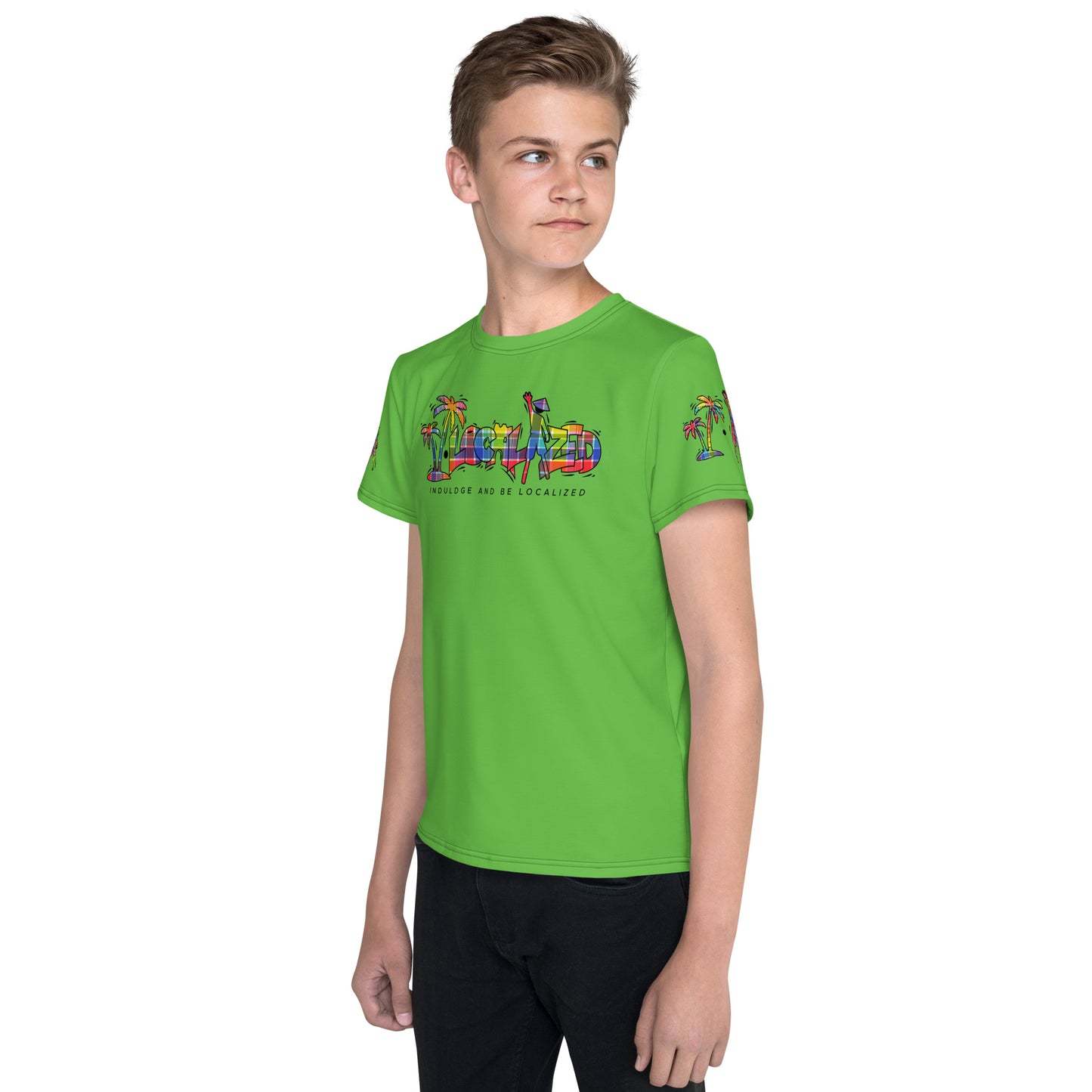 Green V.Localized (Madras) Youth Dry-Fit T-Shirt