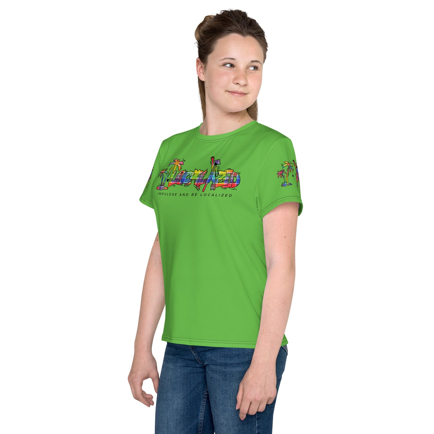 Green V.Localized (Madras) Youth Dry-Fit T-Shirt