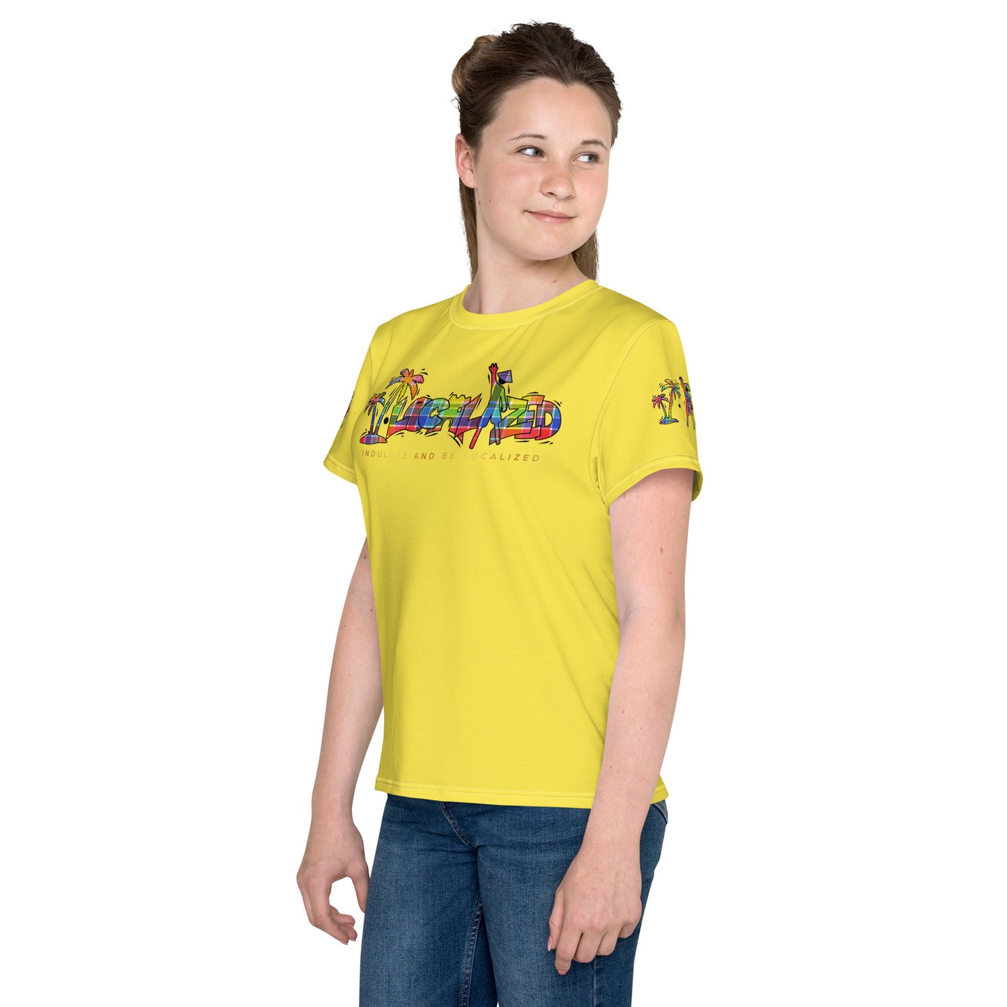 Yellow V.Localized  (Madras) Youth Dry-Fit T-Shirt