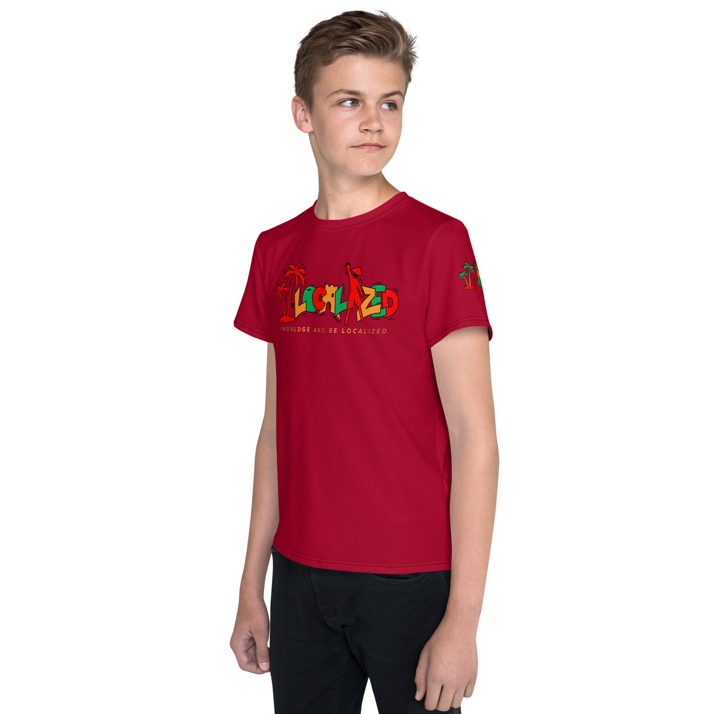 Maroon V.Localized (Ice/Gold/Green) Youth Dry-Fit T-Shirt