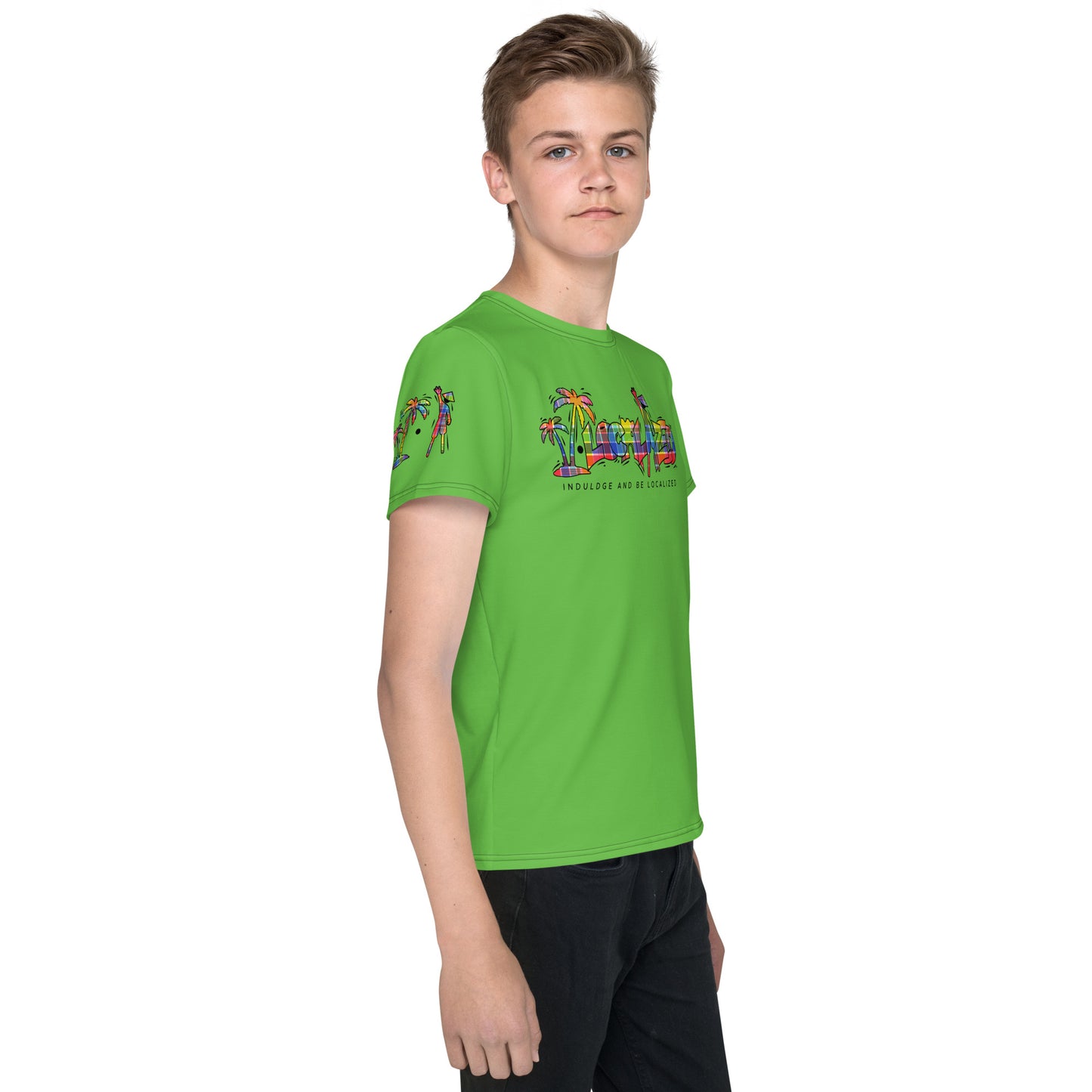 Green V.Localized (Madras) Youth Dry-Fit T-Shirt