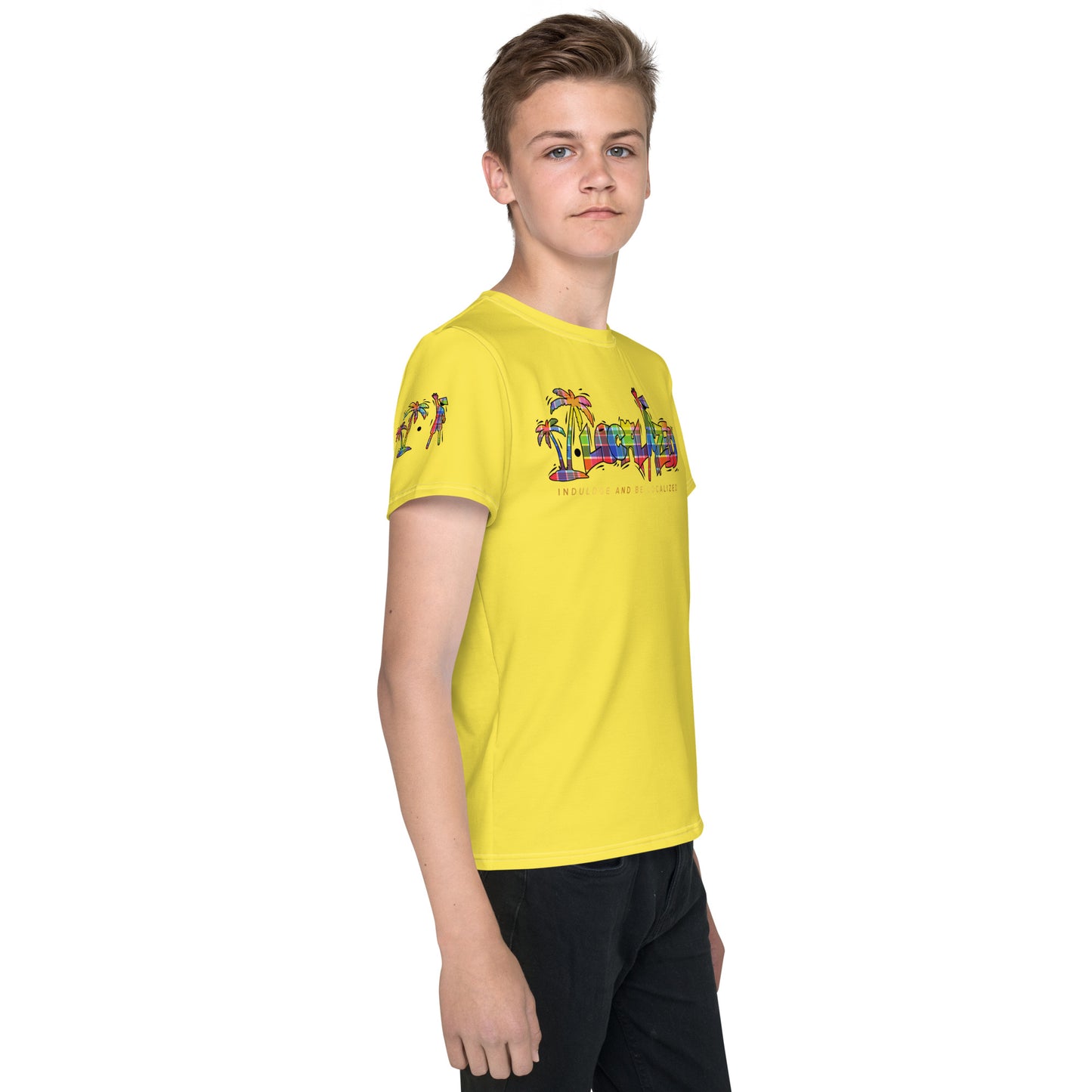 Yellow V.Localized  (Madras) Youth Dry-Fit T-Shirt