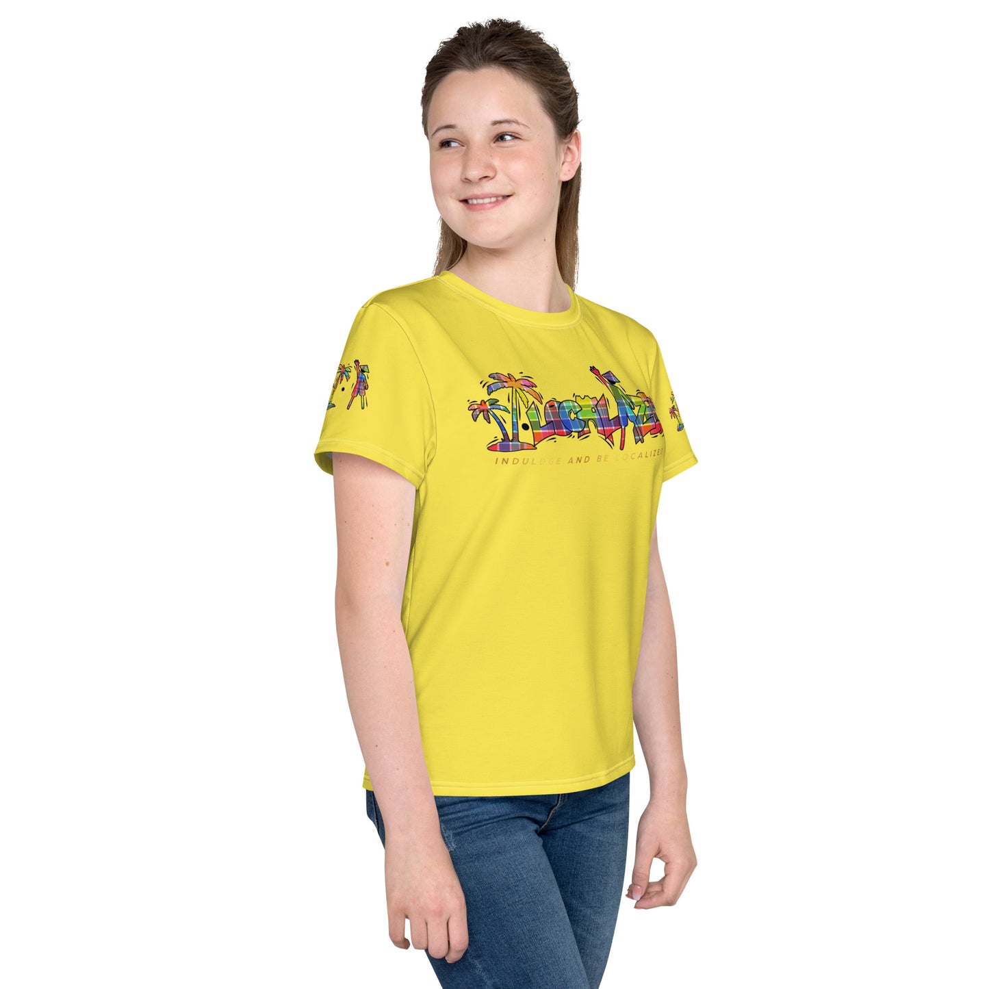 Yellow V.Localized  (Madras) Youth Dry-Fit T-Shirt