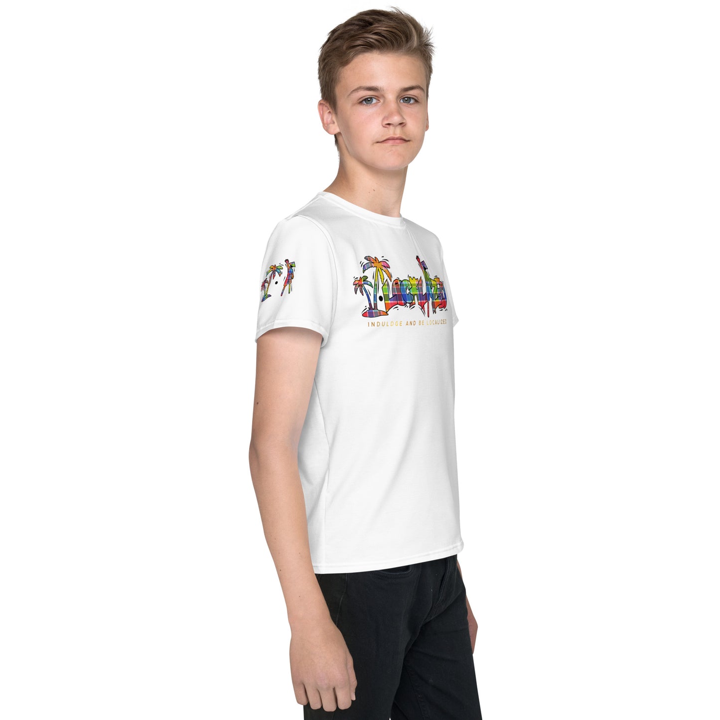 White V.Localized (Madras) Youth Dry-Fit T-Shirt