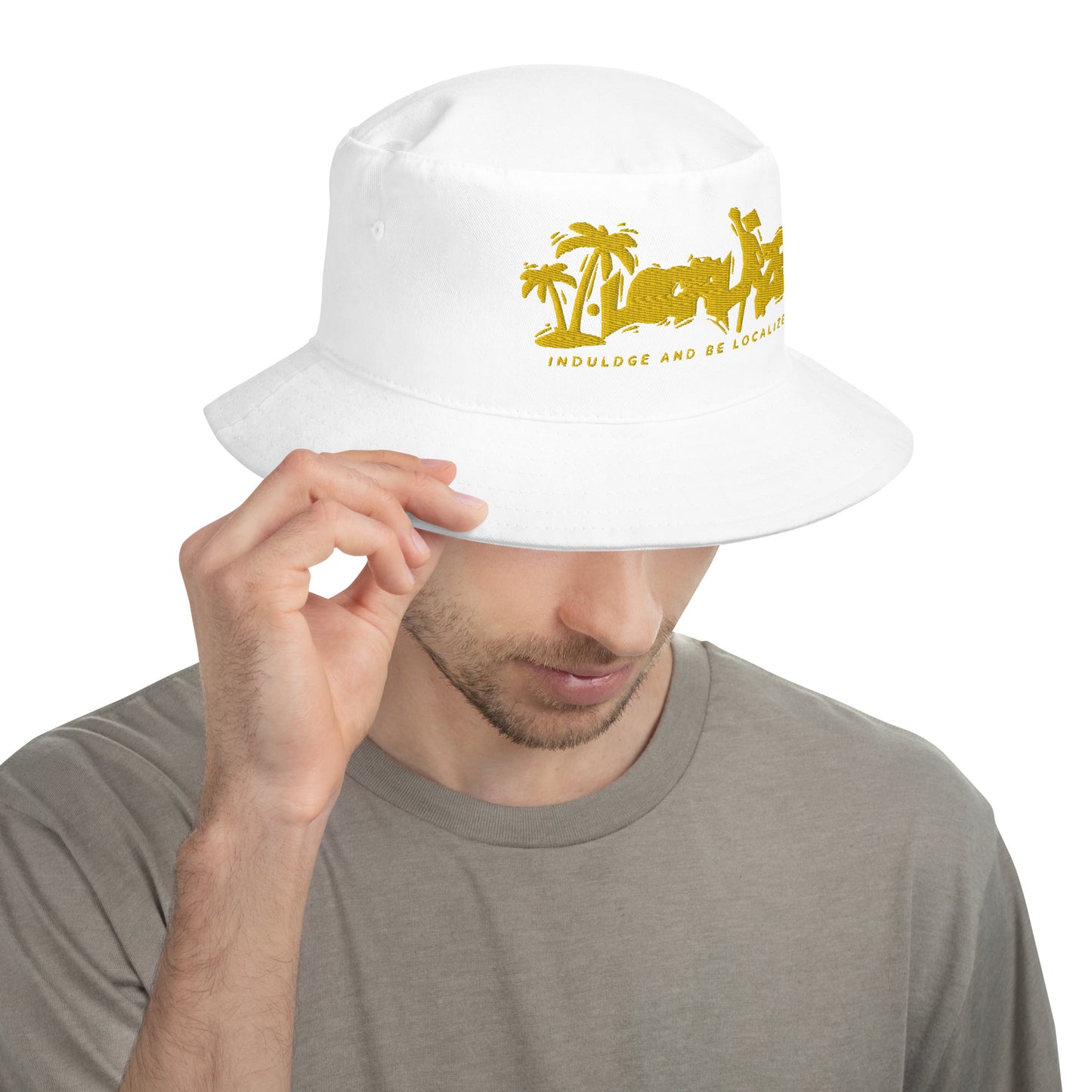 V.Localized Gold (Full Logo) Bucket Hat
