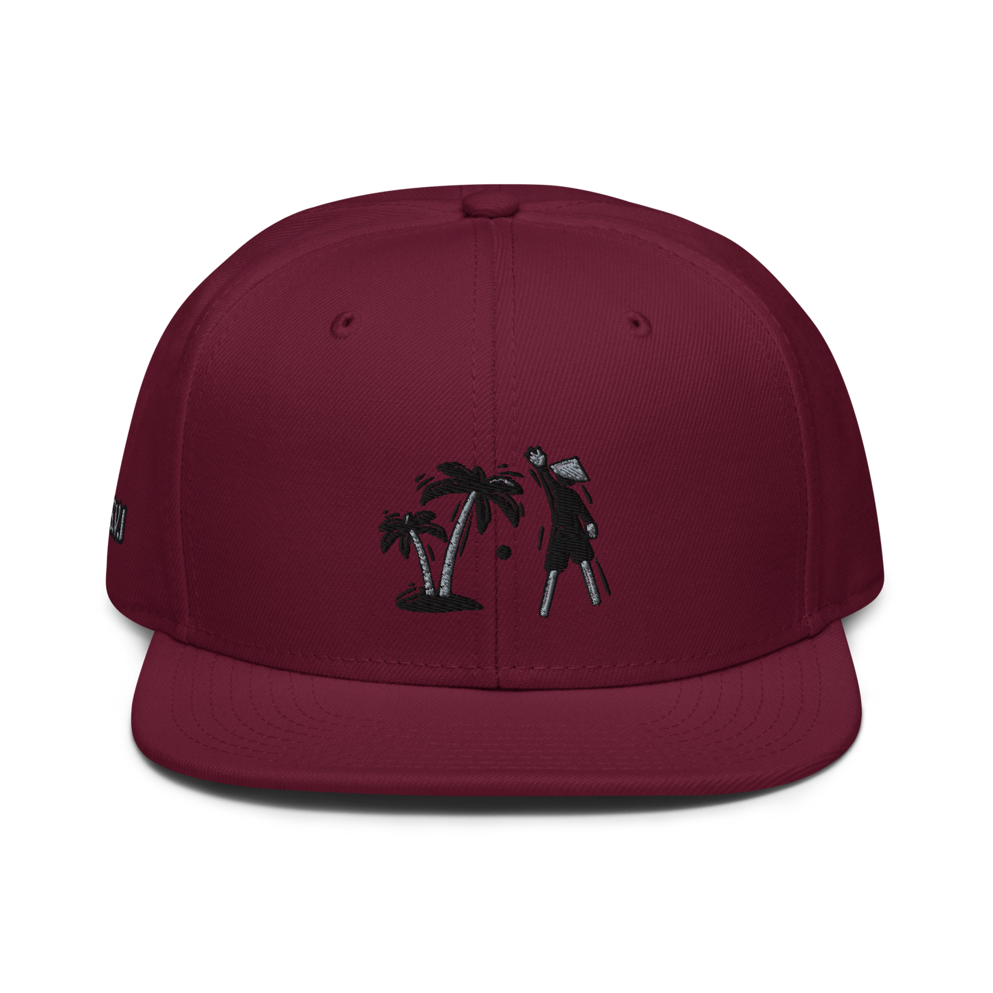 Burgundy VI Snapback Hat