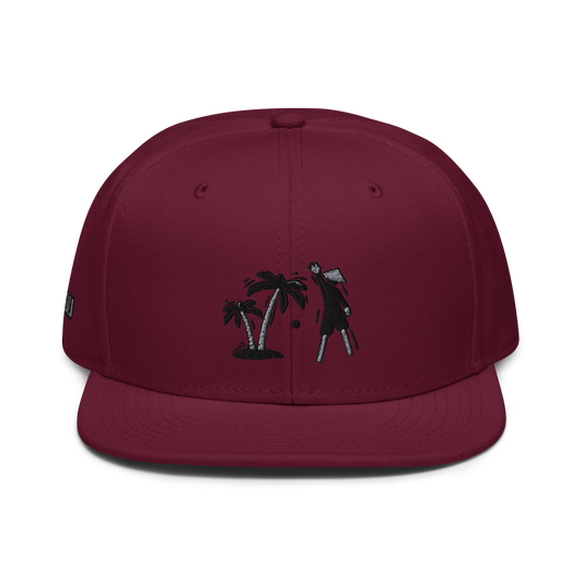 Burgundy VI Snapback Hat