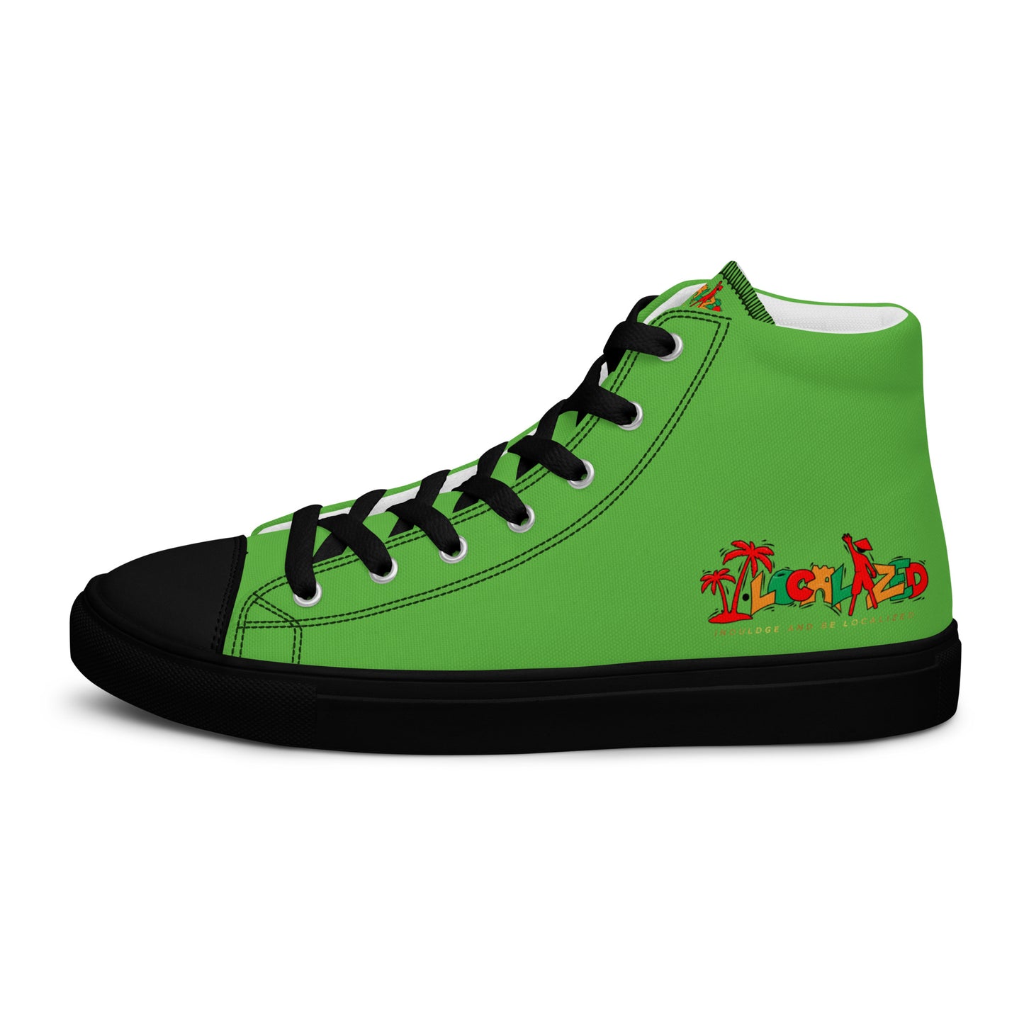 Green V.Localized (Ice/Gold/Green)Men’s high top canvas shoes