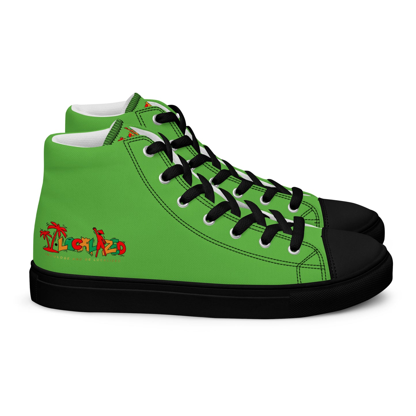 Green V.Localized (Ice/Gold/Green)Men’s high top canvas shoes