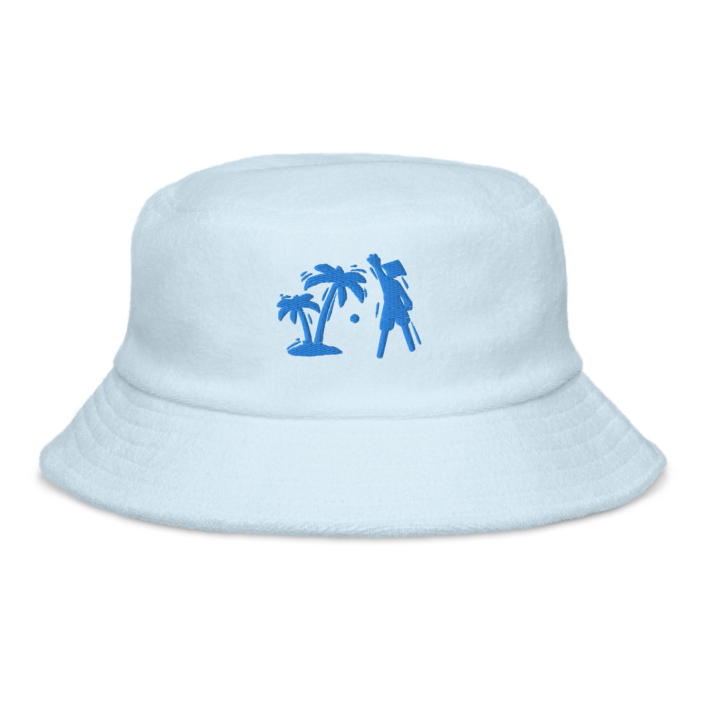 Black/Blue VI terry cloth bucket hat