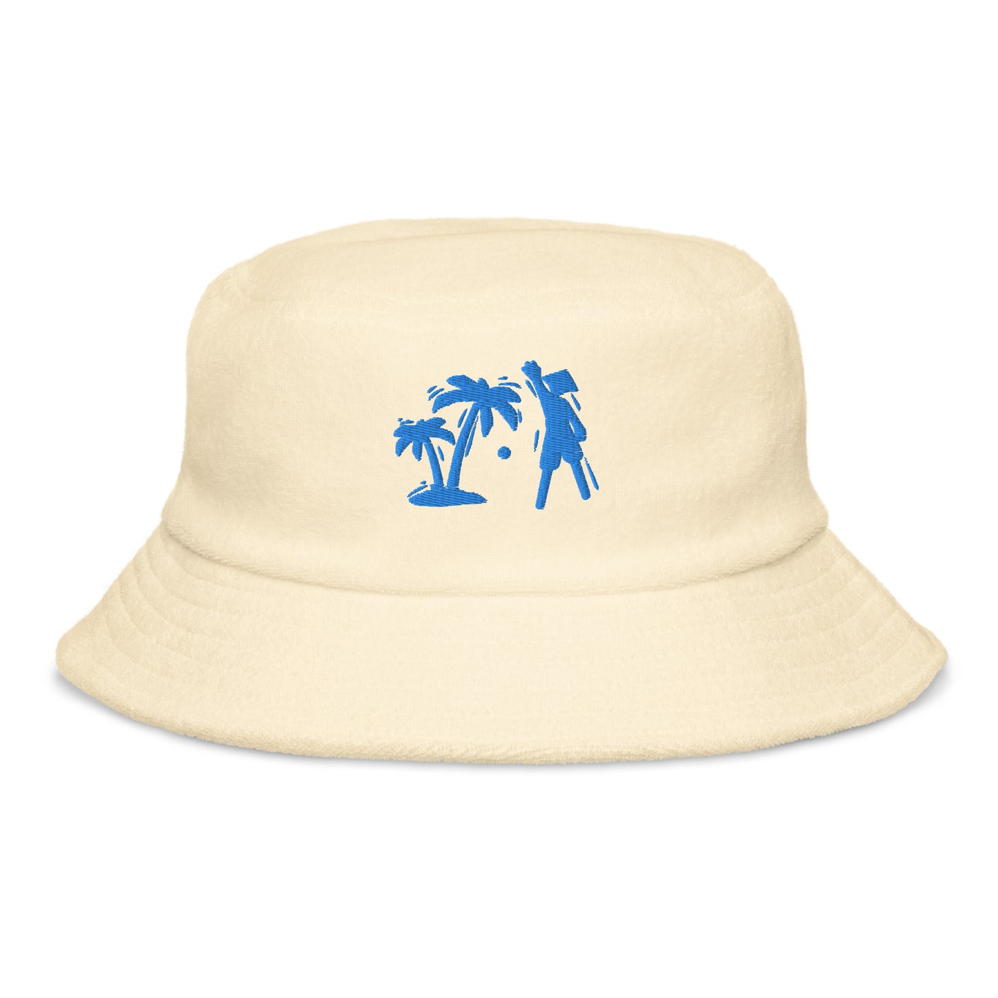 Black/Blue VI terry cloth bucket hat