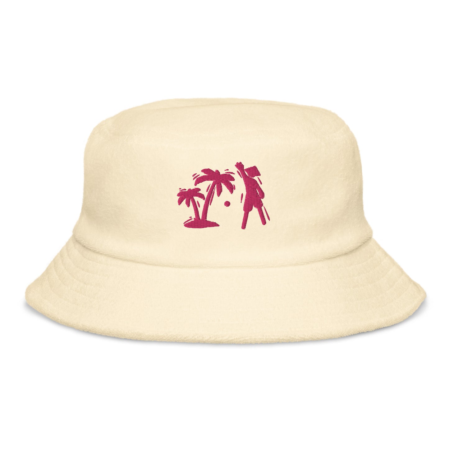 Pink VI  terry cloth bucket hat