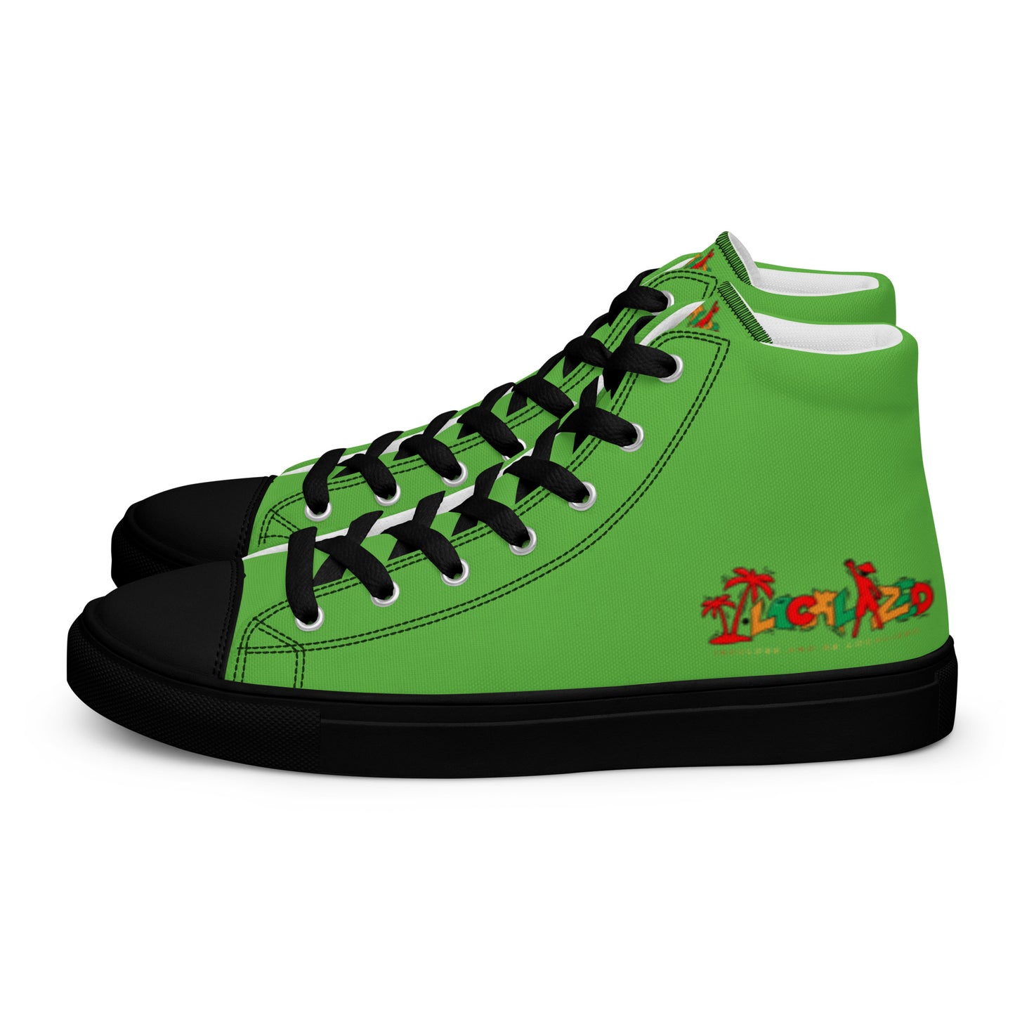 Green V.Localized (Ice/Gold/Green) Women’s high top canvas shoes